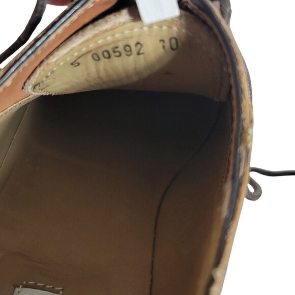 Joseph Abboud Oxford Dress Shoes Brown Size 10 Lace Up Cap Toe #00592 Owings - Picture 11 of 13